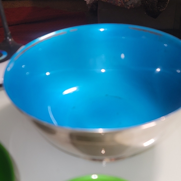 Reed and Barton silver-plated colored bowls 3 - Picture 5 of 8